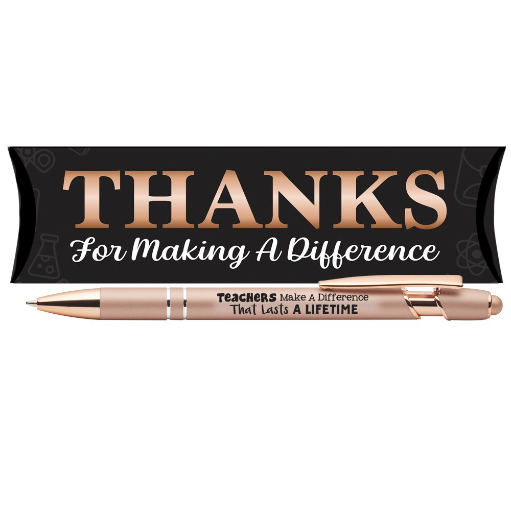 Teachers Make a Difference That Lasts a Lifetime Rose-Gold Stylus Pen