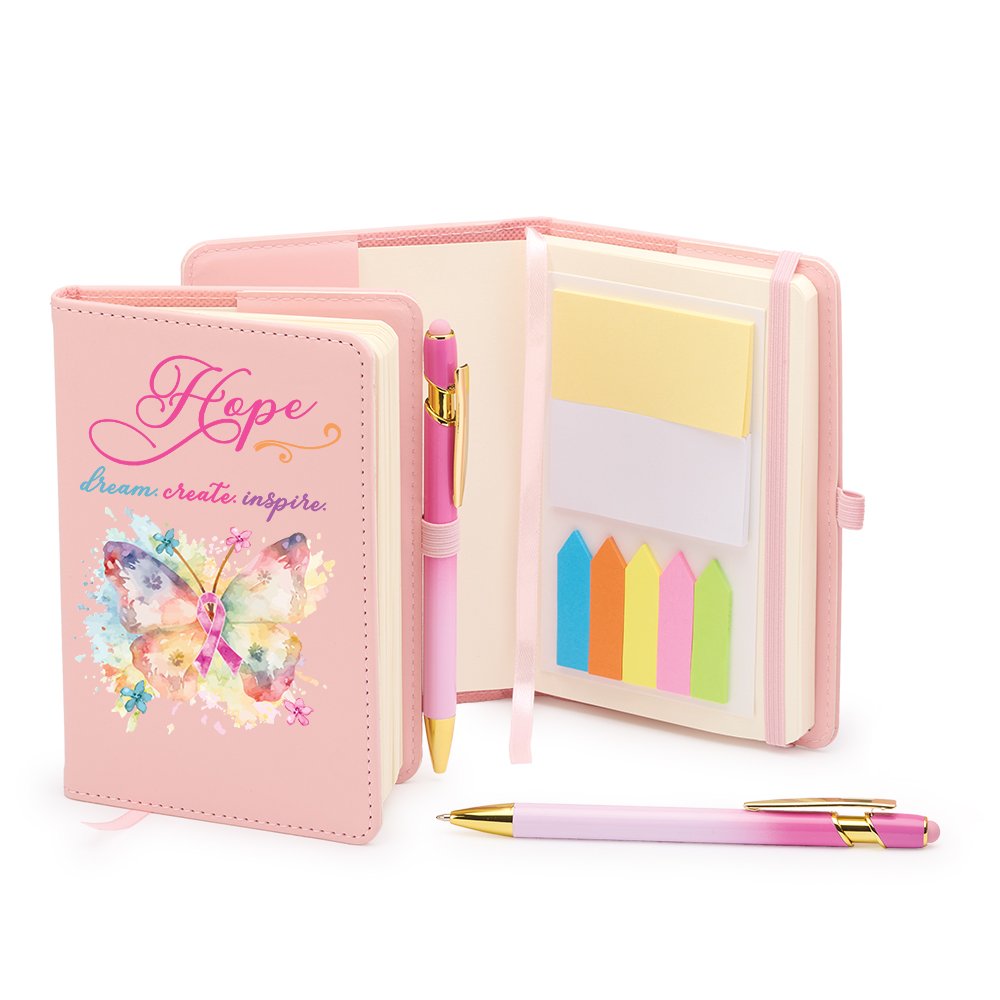 Hope, Dream, Create, Inspire Stanton Jotter With Quotes/Wellness Tips, Sticky Notes, & Stylus Pen