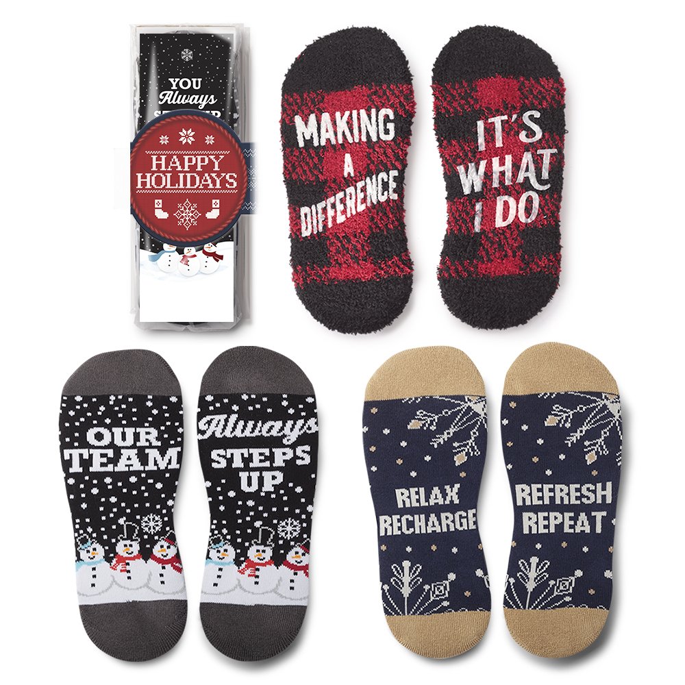 Festive 3-Pack Sock Assortment in Holiday Gift Wrapper