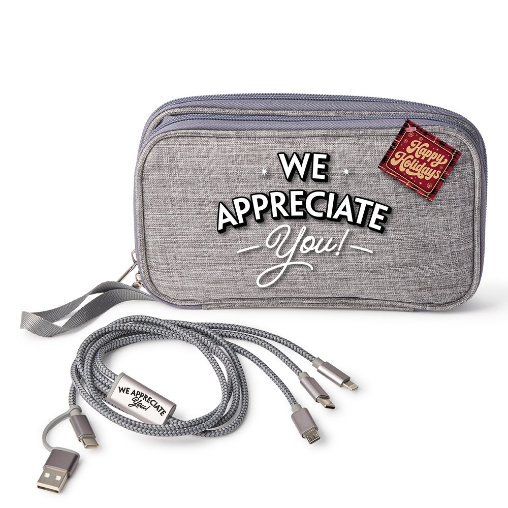 We Appreciate You! On-the-Go Tech Gift Set With Holiday Gift Tag