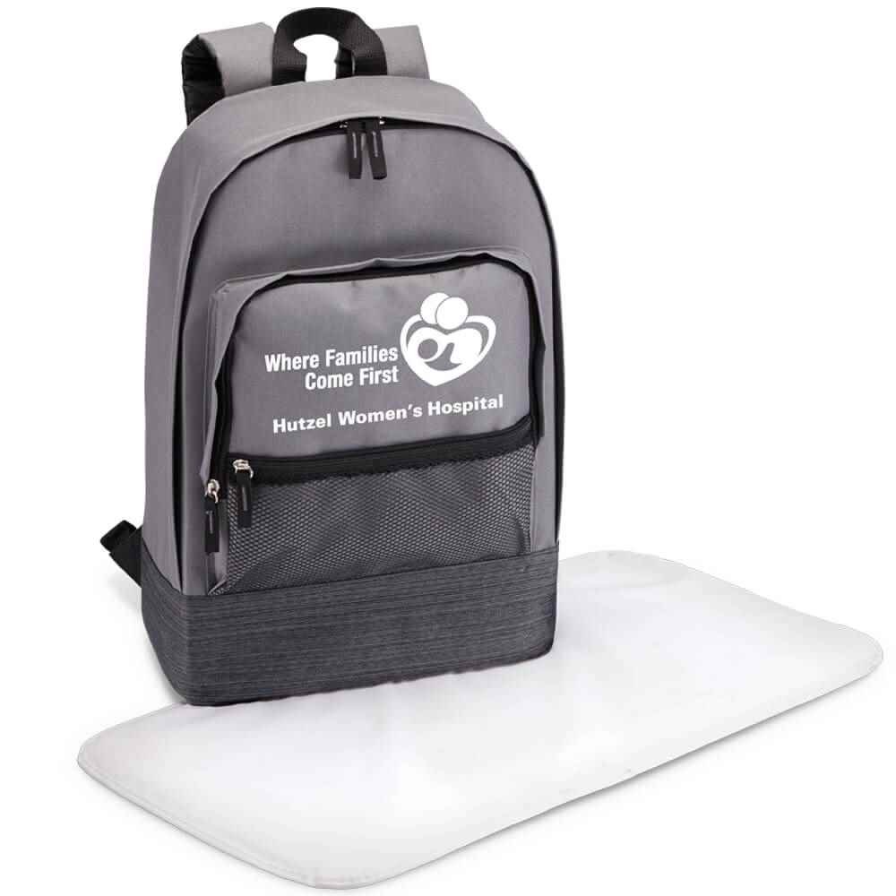 Manchester Backpack-Style Diaper Bag With Changing Pad - Personalization Available