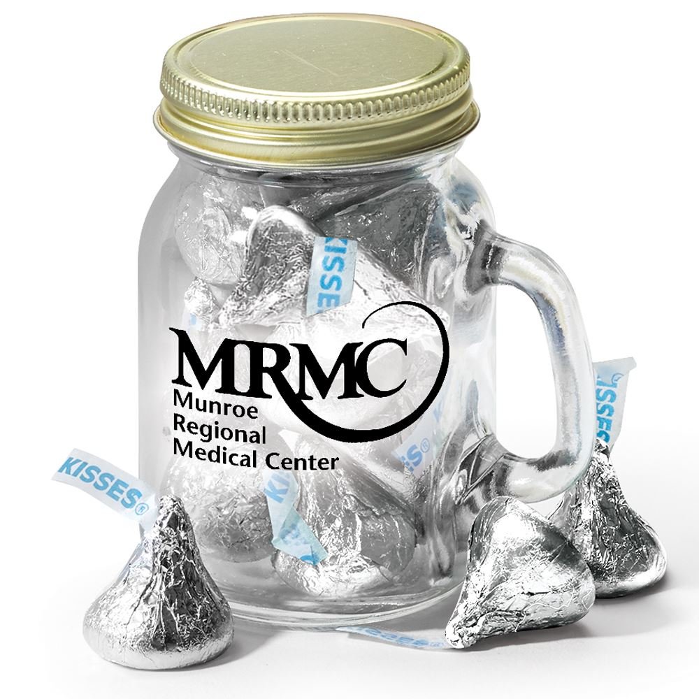 Mini Mason Jar Mug & Hershey's® Kisses® - Personalization Available