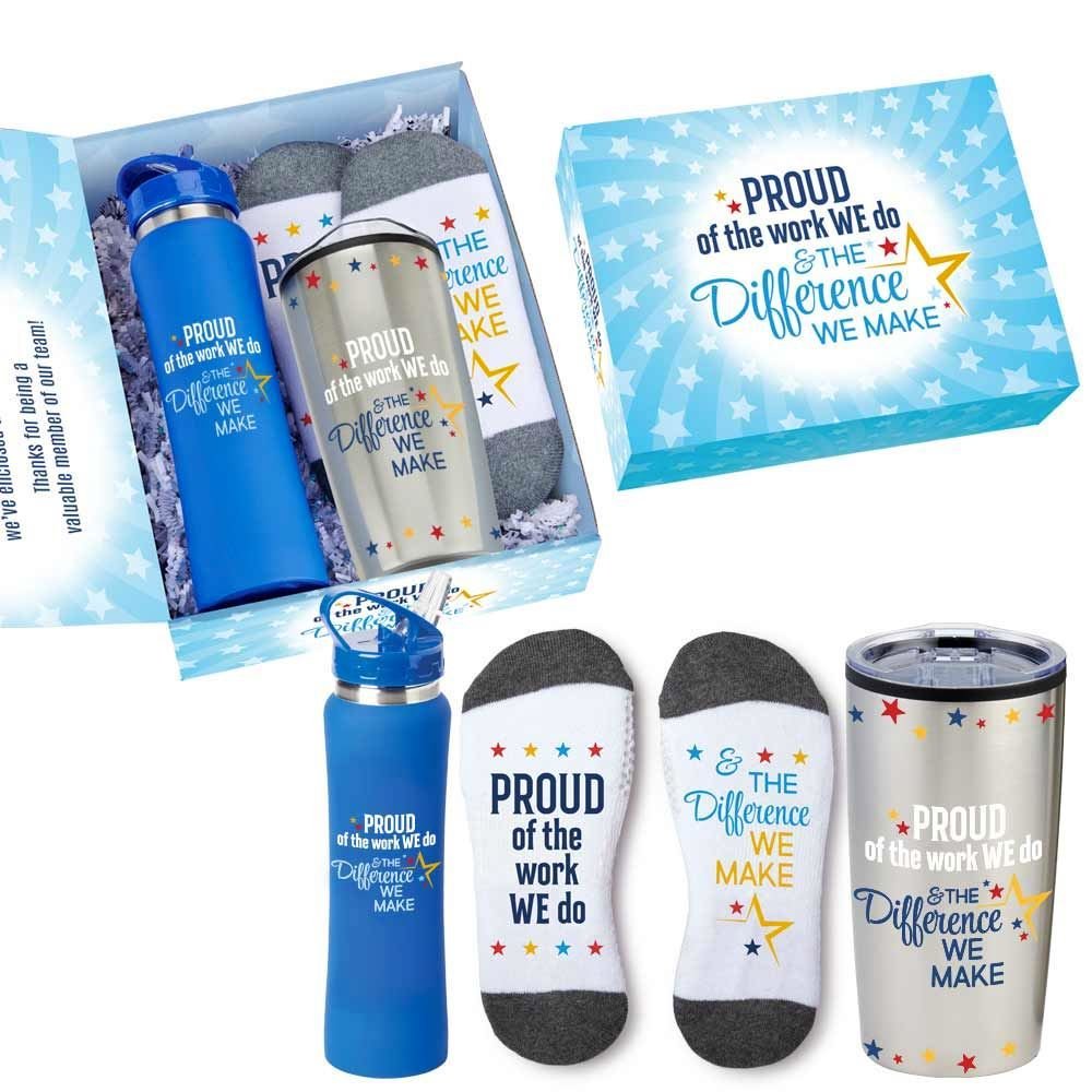 Proud Of The Work We Do & The Difference We Make Employee Care Kit - Appreciation Card Personalization Available