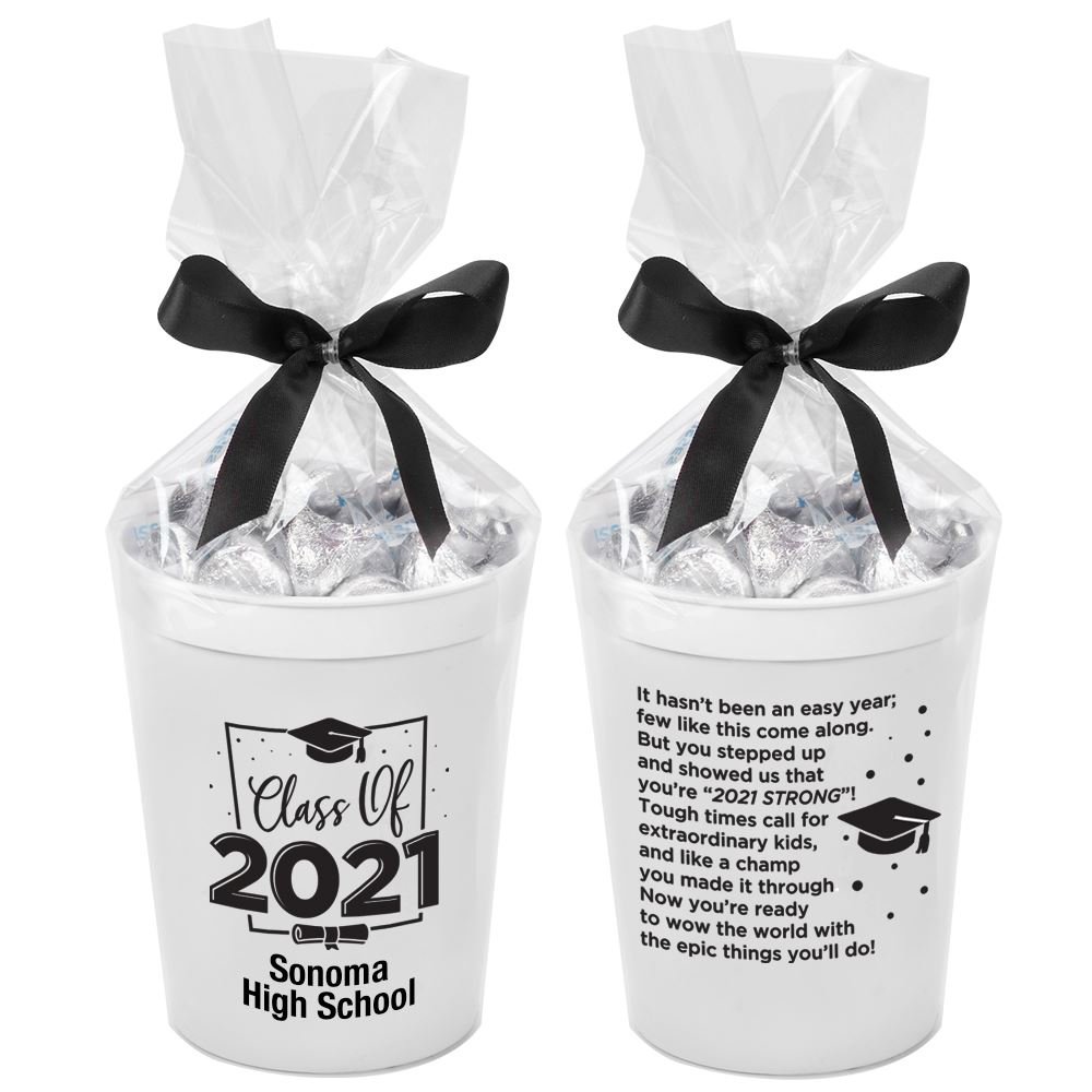 Class Of 2021 Stadium Cup With Hershey's&reg; Kisses&reg; - Personalization Available