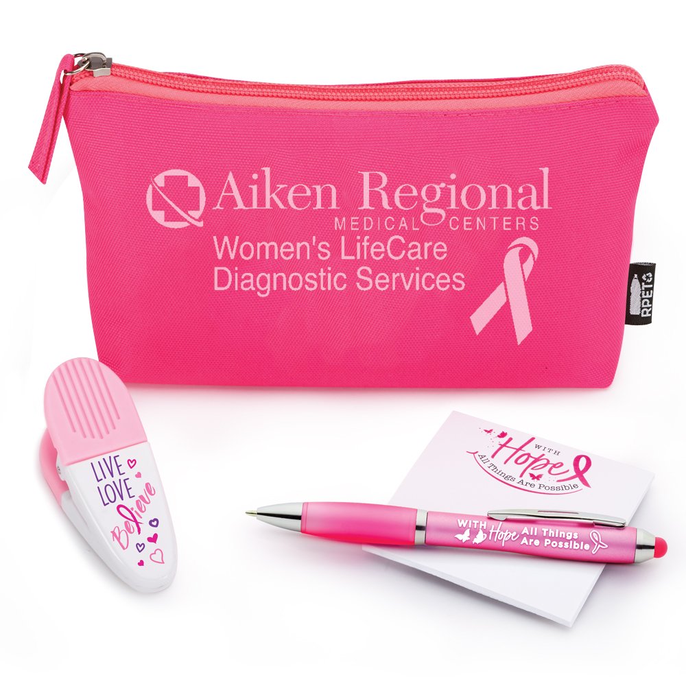 3-Piece Stationery Gift Set In Eco-Friendly Zippered Pouch - Personalization Available