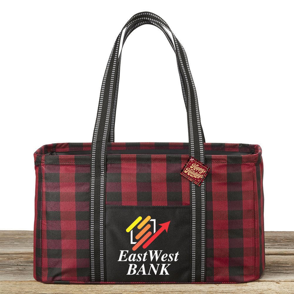 Buffalo Plaid Utility Tote - Personalization Available