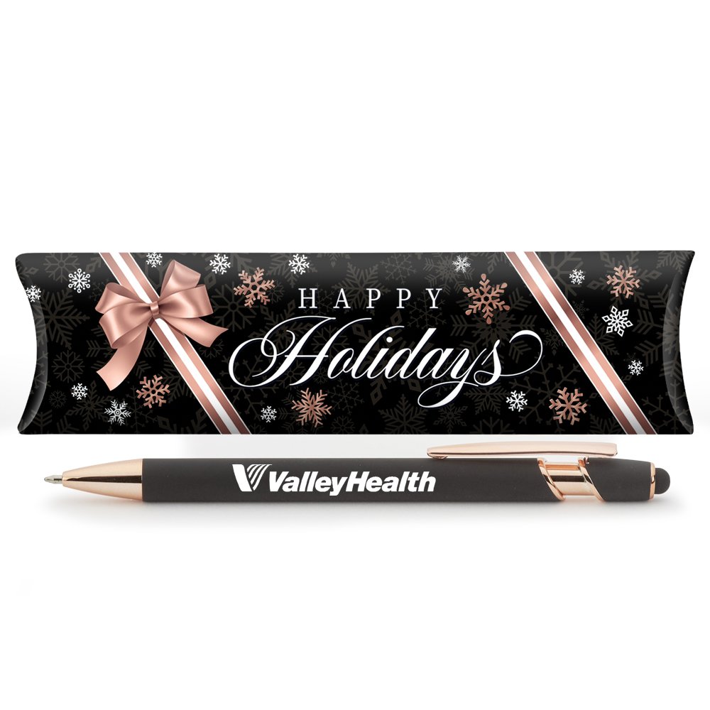 Black/Rose-Gold Stylus Pen In Holiday Gift Box - Personalization Available