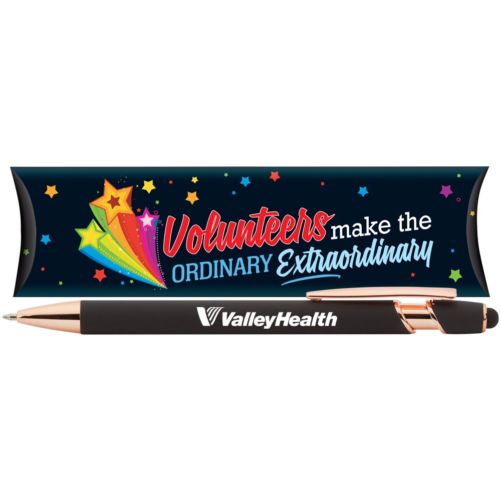 Volunteers Black/Rose-Gold Stylus Pen - Personalization Available