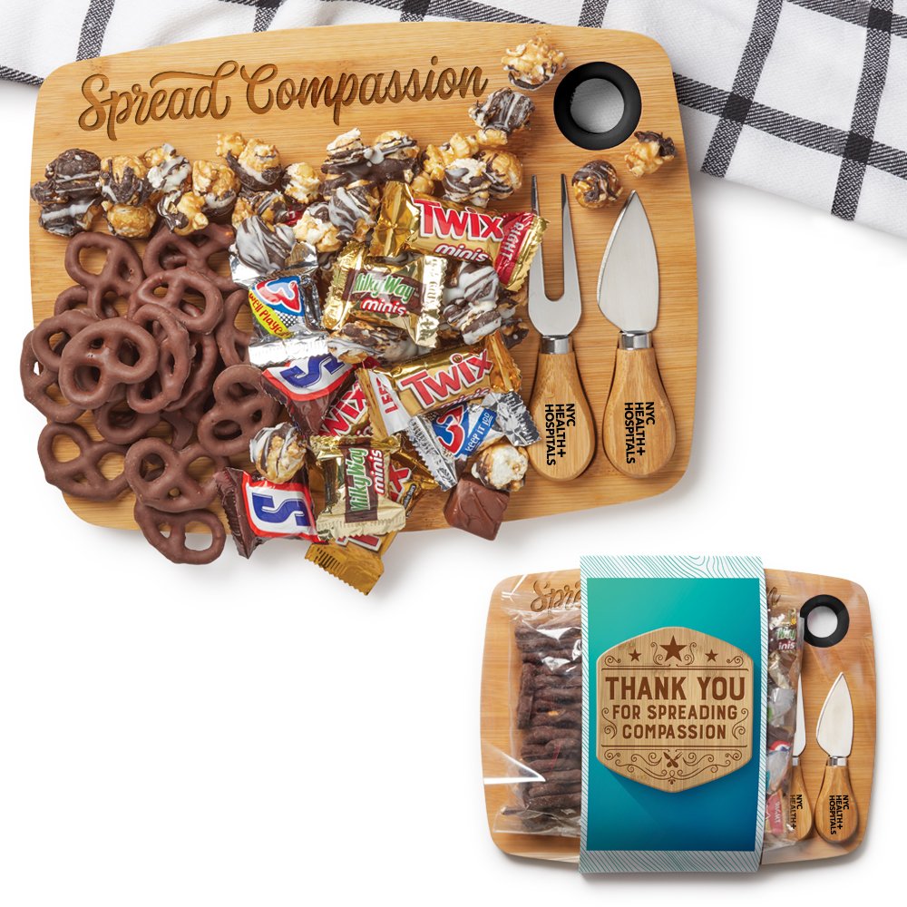 Spread Compassion Sweet Treats Bamboo Charcuterie Board Gift Set