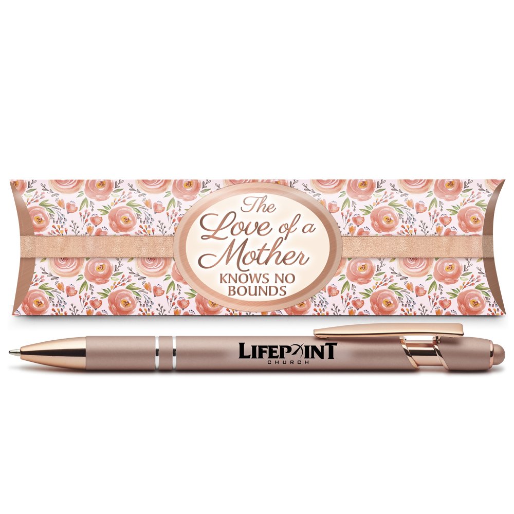 The Love Of A Mother Knows No Bounds Rose-Gold Stylus Pen - Personalization Available