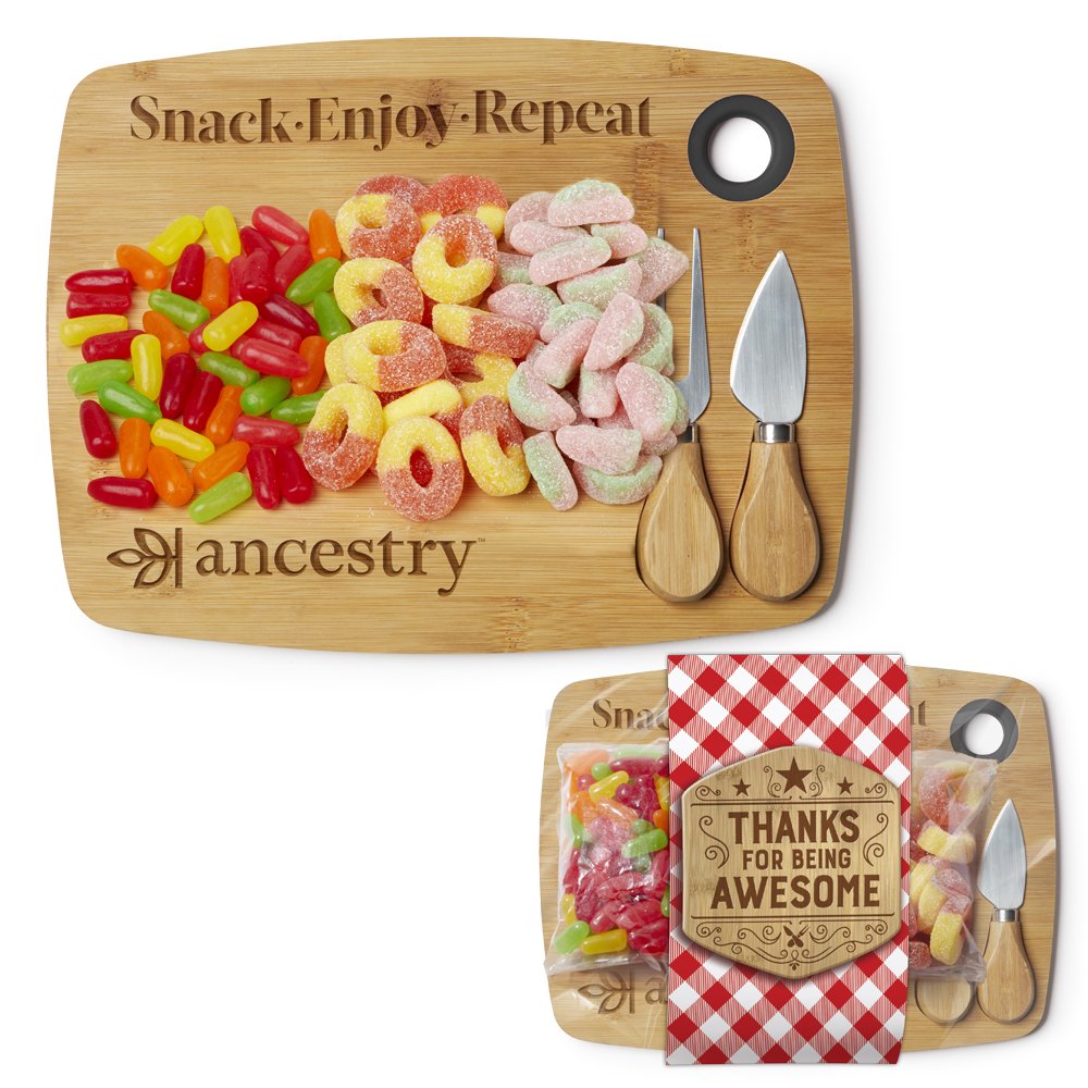 Candy Charcuterie Board Gift Set LaserEngraved Personalization