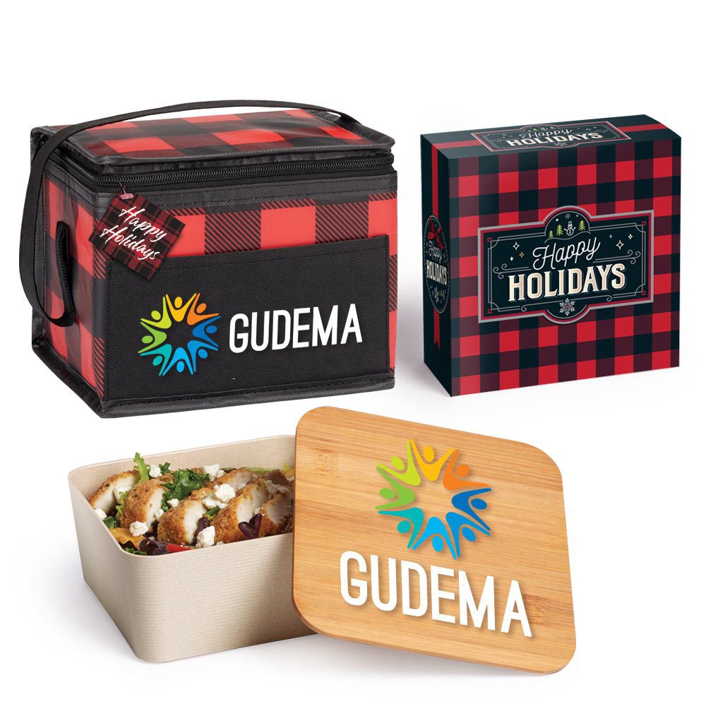 Codex Container Gift Cooler/Lunch Bag & Eco Food Container Gift Set with Holiday Gift Tag ...