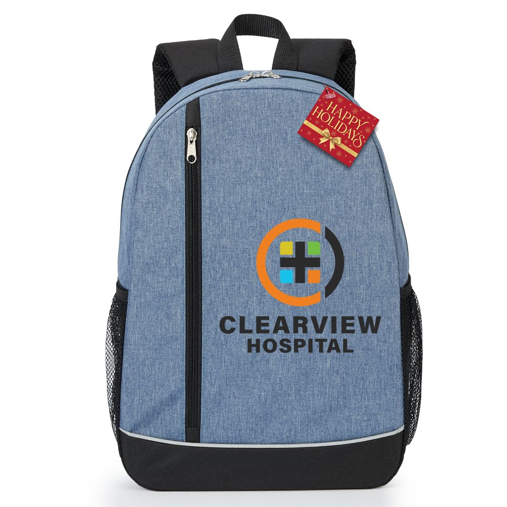 Blue Logan Backpack with Holiday Gift Card - Personalization Available