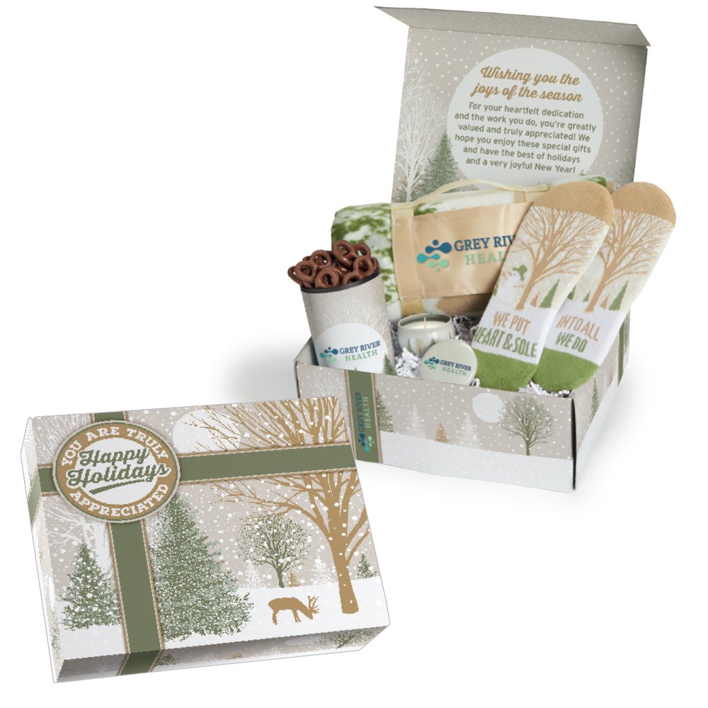 Winter Scene Holiday Box Gift Set - Personalization Available