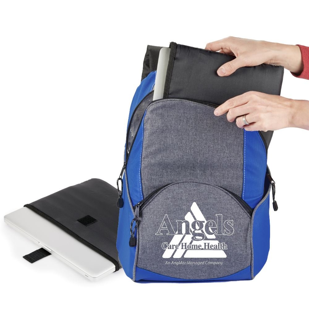 Blue Aspen Backpack & Black Laptop Sleeve - Personalization Available