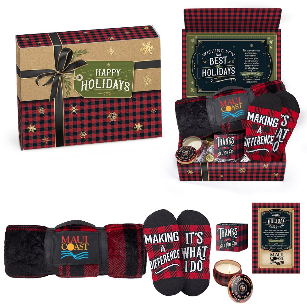 Buffalo Plaid Holiday Box Gift Set - Personalization Available