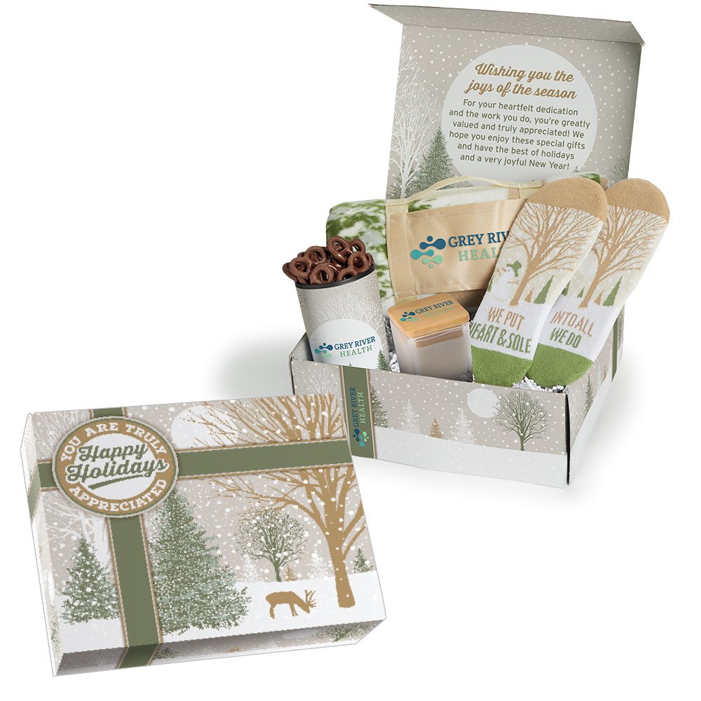 Winter Scene Holiday Box Gift Set - Personalization Available