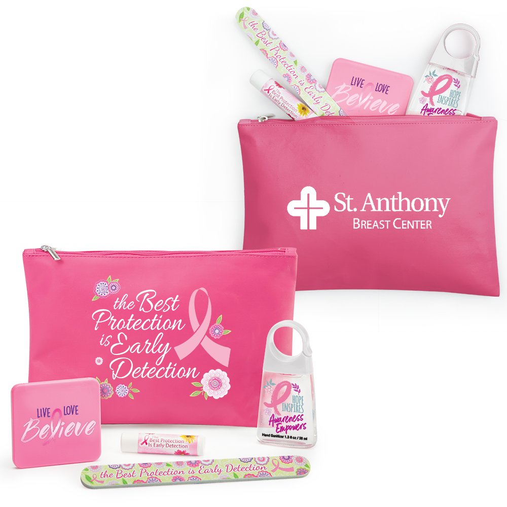 Breast Cancer Awareness On-the-Go Essentials 5-Piece Gift Set - One-Color Personalization Available