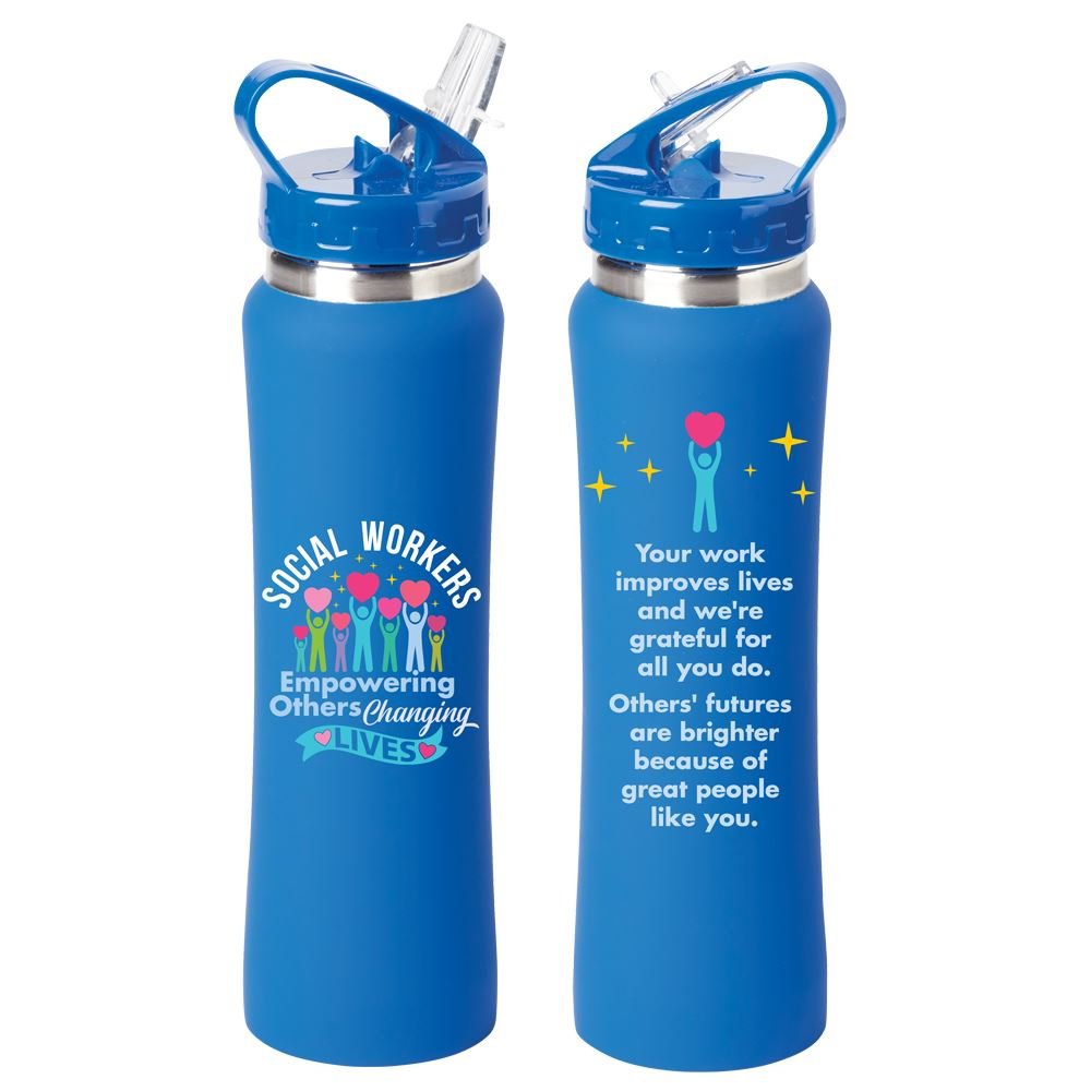 Social Workers: Empowering Others Changing Lives Lakewood Stainless Steel Water Bottle 25-Oz.