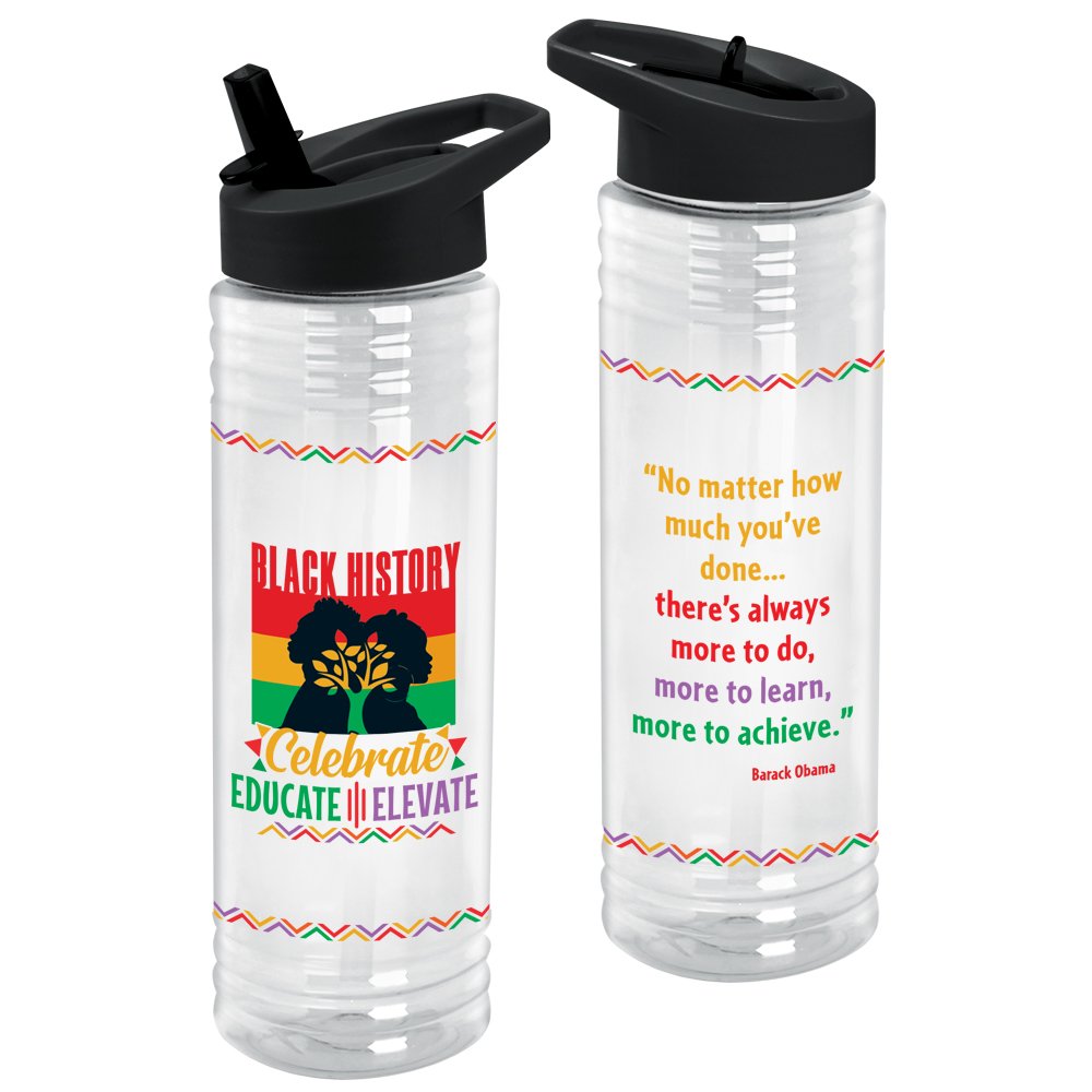 Black History: Celebrate, Educate, Elevate Solara Water Bottle 24-Oz.