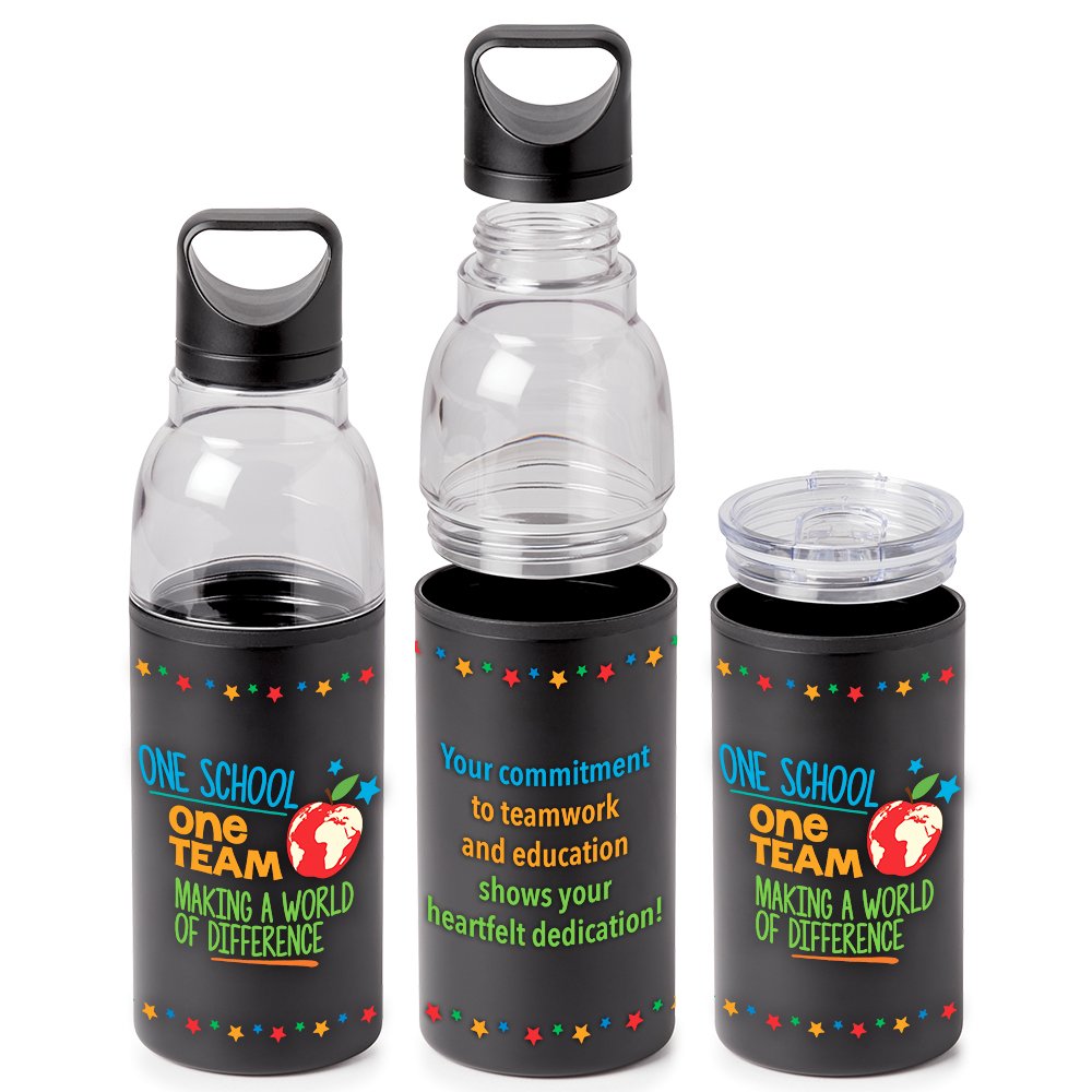 One School, One Team Making a World of Difference Weston 2-in-1 Stainless-Steel Bottle & Tumbler