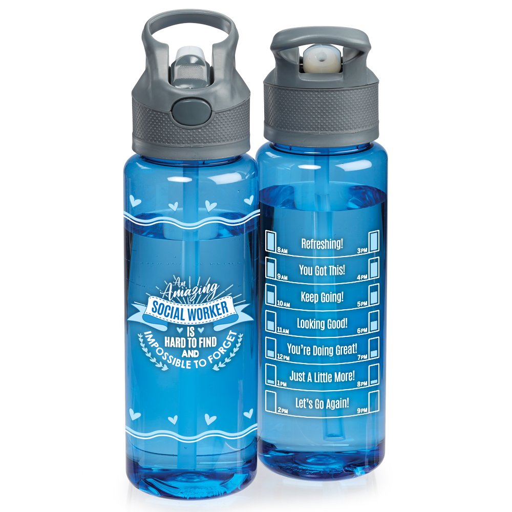 Amazing Social Worker Wellness Water Bottle 32-Oz.