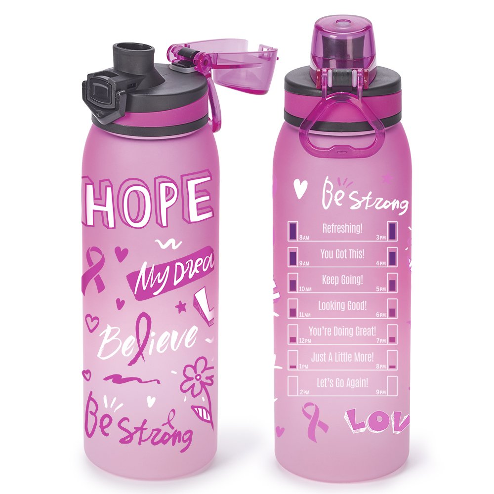 Hope, Believe, Be Strong Jasper Ombre Tritan Water Bottle 32 oz.