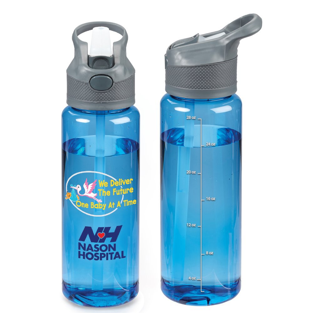 Blue Wellness Water Bottle 32-Oz. - Personalization Available