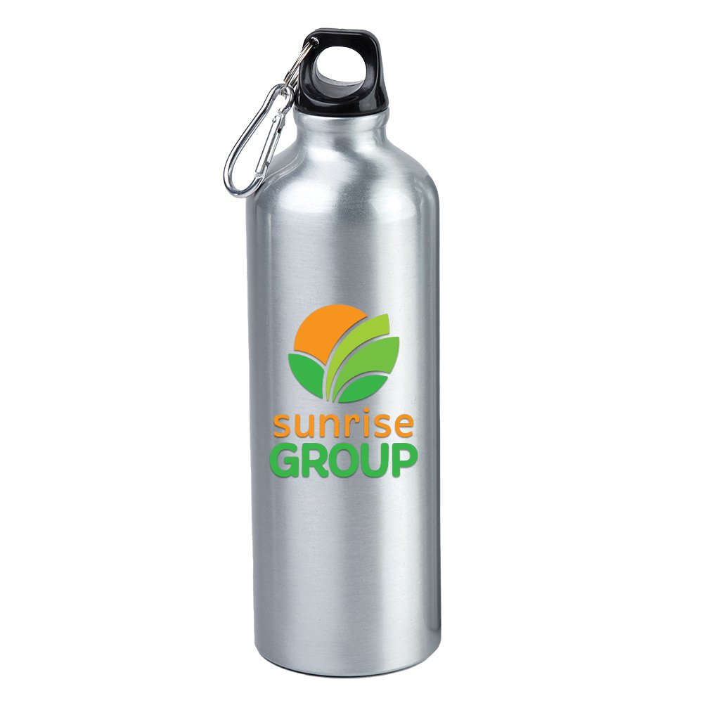 Aluminum Water Bottle 25 oz. With Carabiner - Personalization Available