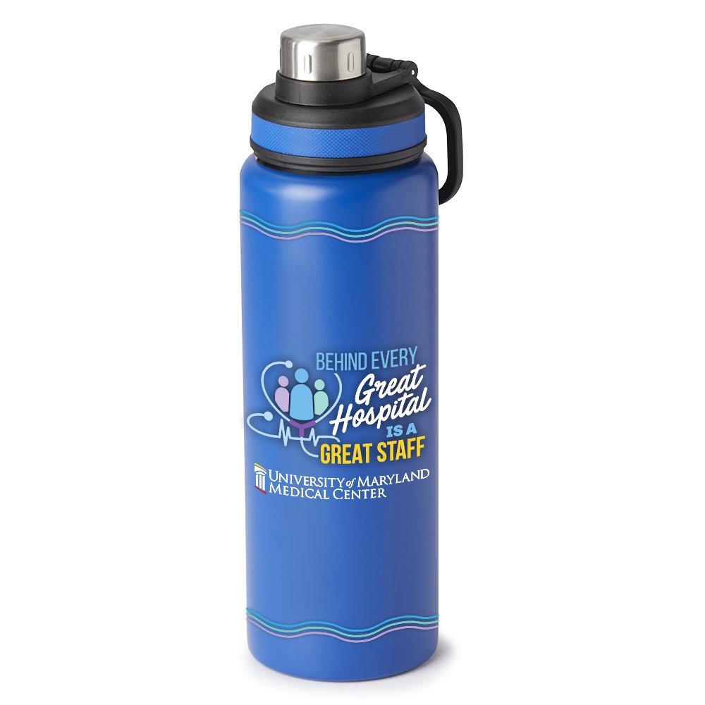 Behind Every Great Hospital Is a Great Staff Atlanta Stainless-Steel Water Bottle 32 oz. - Personalization Available