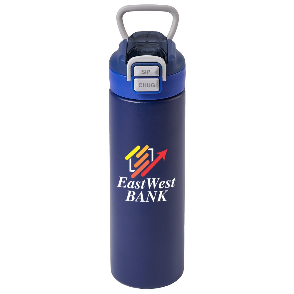 Navy HydroSwitch Sip n' Chug Stainless-Steel Water Bottle 25 oz. - Personalization Available