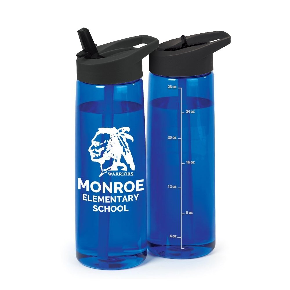 Blue Wellness Water Bottle 32-Oz. - One-Color Personalization Available