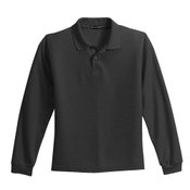 Port Authority&reg; Youth Silk Touch Long-Sleeve Polo - Personalization Available