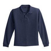 Port Authority&reg; Youth Silk Touch Long-Sleeve Polo - Personalization Available