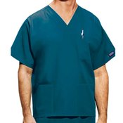 Cherokee Unisex V-Neck 3-Pocket Scrubs Top - Personalization Available
