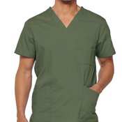Dickies Men's V-Neck 3-Pocket Scrubs Top - Personalization Available