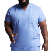 Dickies Men's V-Neck 3-Pocket Scrubs Top - Personalization Available