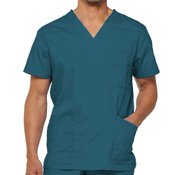 Dickies Men's V-Neck 3-Pocket Scrubs Top - Personalization Available