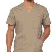 Dickies Men's V-Neck 3-Pocket Scrubs Top - Personalization Available