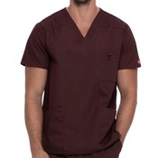 Dickies Men's V-Neck 3-Pocket Scrubs Top - Personalization Available
