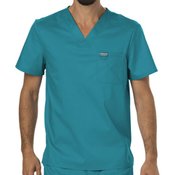 Cherokee Men's 1-Pocket Workwear Revolution V-Neck Scrubs Top - Personalization Available