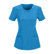 Cherokee Women's 3-Pocket Infinity Round Neck Scrubs Top - Personalization Available