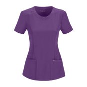 Cherokee Women's 3-Pocket Infinity Round Neck Scrubs Top - Personalization Available