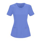 Cherokee Women's 3-Pocket Infinity Round Neck Scrubs Top - Personalization Available