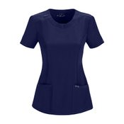 Cherokee Women's 3-Pocket Infinity Round Neck Scrubs Top - Personalization Available