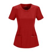 Cherokee Women's 3-Pocket Infinity Round Neck Scrubs Top - Personalization Available