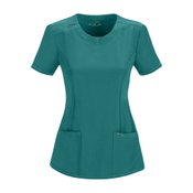 Cherokee Women's 3-Pocket Infinity Round Neck Scrubs Top - Personalization Available