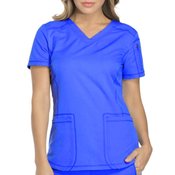Dickies Women's 2-Pocket Dynamix V-Neck Scrubs Top - Personalization Available