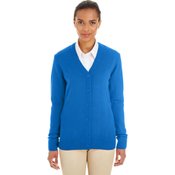 Harriton Ladies' Pilbloc&trade; V-Neck Button Cardigan Sweater