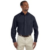 Harriton Men's Essential Poplin Long-Sleeve Shirt - Personalization Available